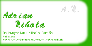 adrian mihola business card